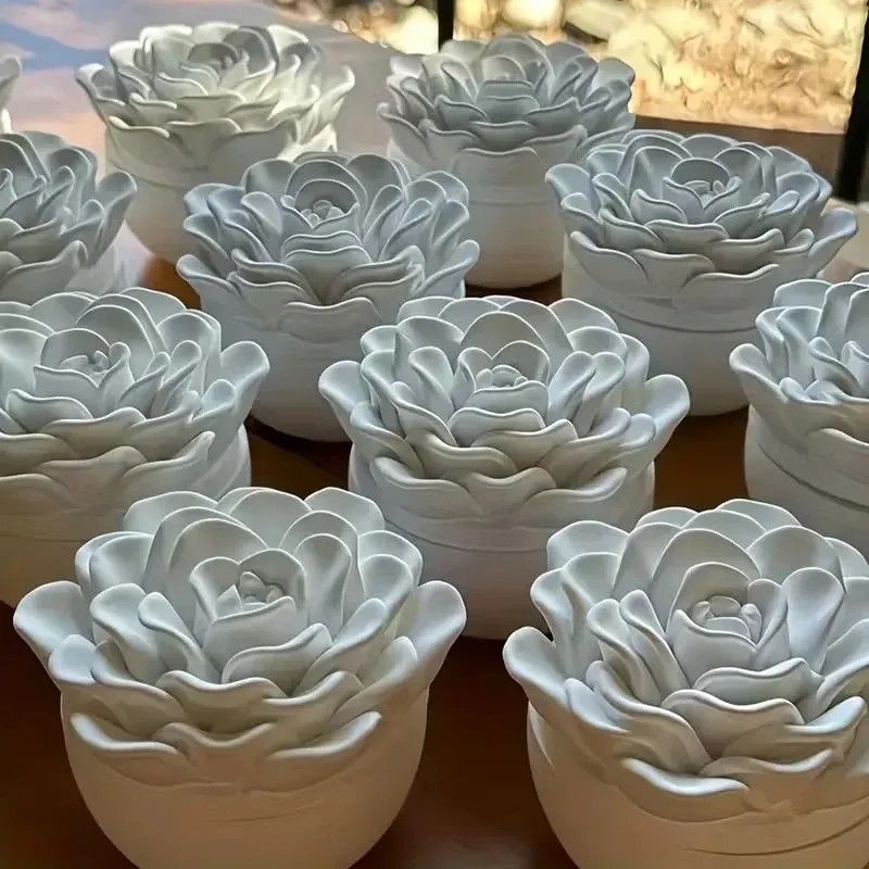 top quality 3d rose flower can - Candle Making Jars With Lids 评论和价格