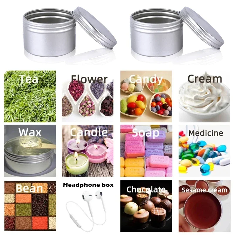 120ml 6/12/18/24/48Pcs Aluminu - Tin Container Lid 评论和价格