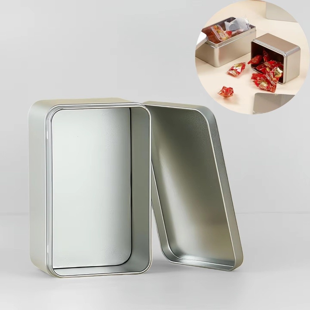 New Solid Color Tin Box Tinpla - Tin Container Lid 评论和价格
