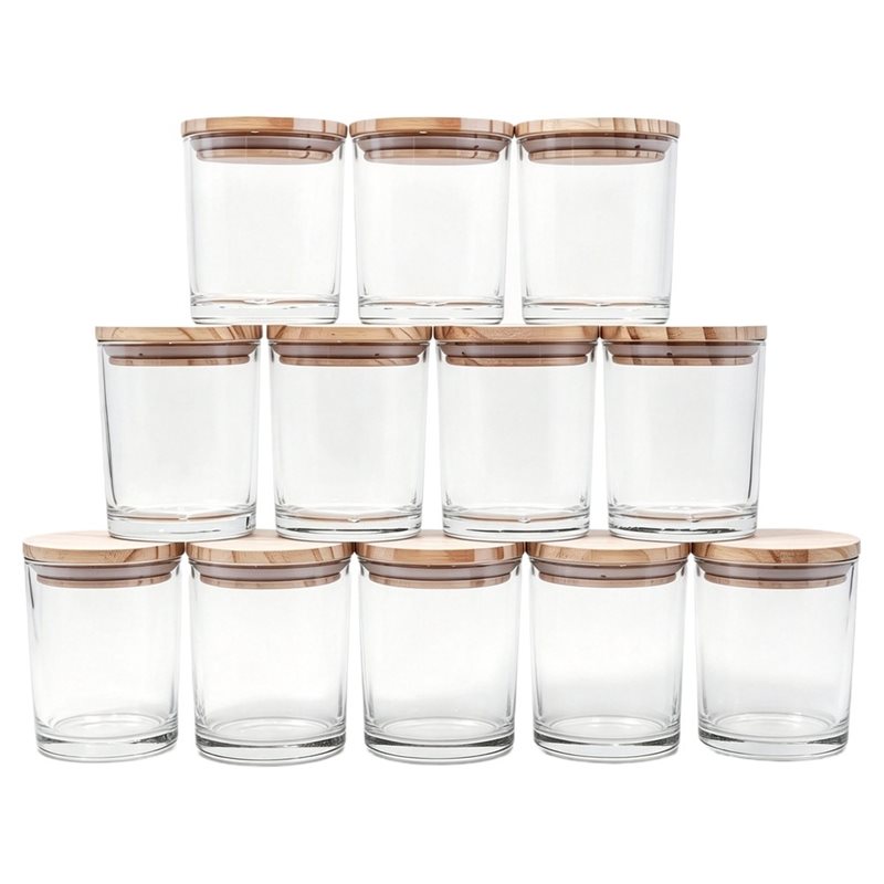 ABRU-For Candle Jars 12 Pcs- T - Candle Making Jars With Lids 评论和价格