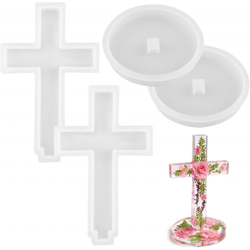 Two silicone molds with a base - Candle Making Jug 评论和价格